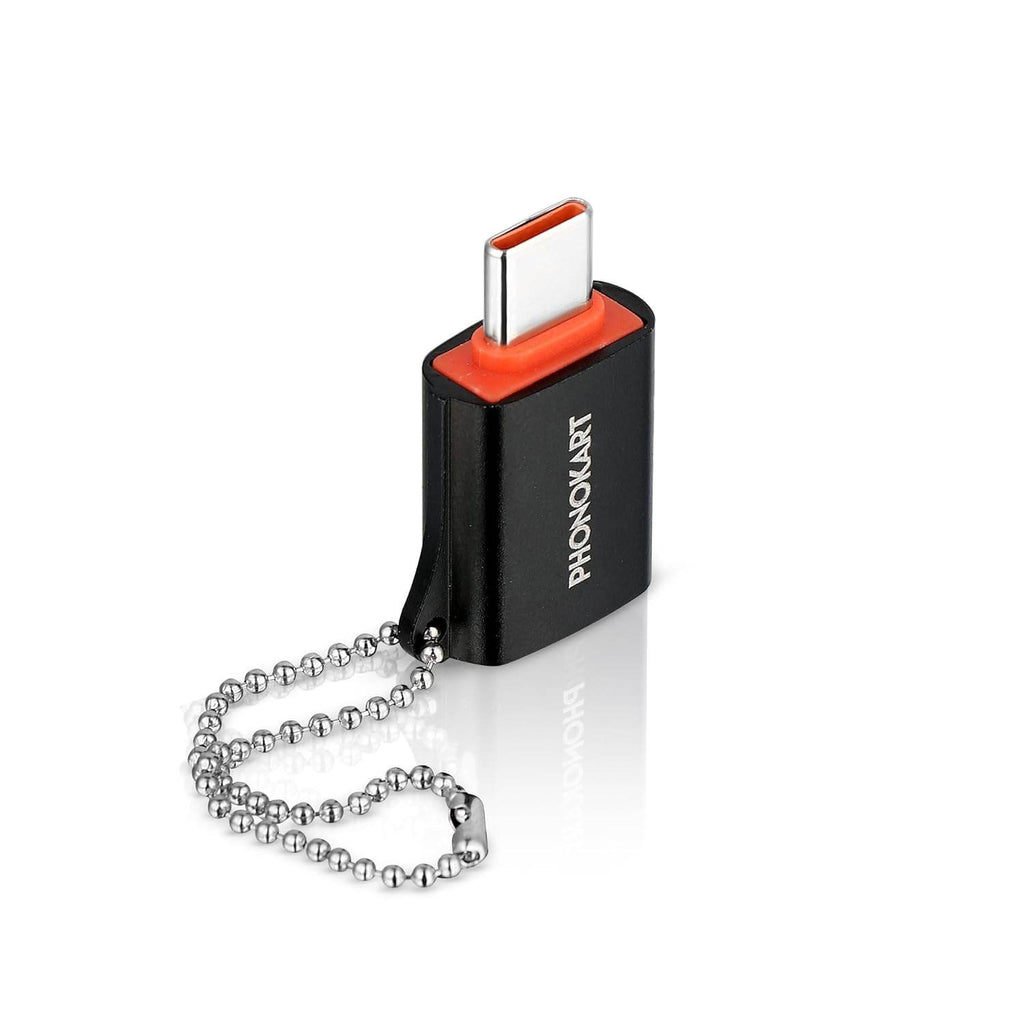 Phonokart OTG Type C, USB to Type C, Type C to USB Connector Compatible with All Type C Devices |Black| - The Digital Hub