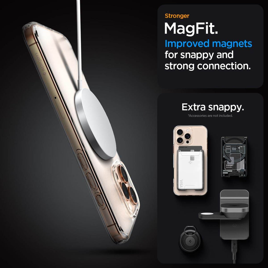 Spigen Ultra Hybrid Magfit Back Cover Case Compatible with iPhone 16 Pro Max (TPU + Poly Carbonate | Frost Clear) - The Digital Hub