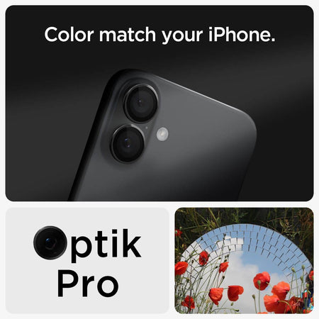 Spigen Ez Fit Optik Pro Tempered Glass Camera Lens Protector Guard For iPhone 16/16 Plus (Black) - 2 Pack - The Digital Hub