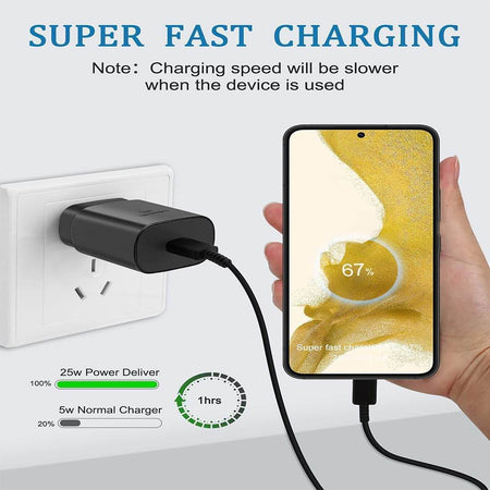 Jtp 25W Usb Travel Adapter For Cellular Phones, Black - The Digital Hub