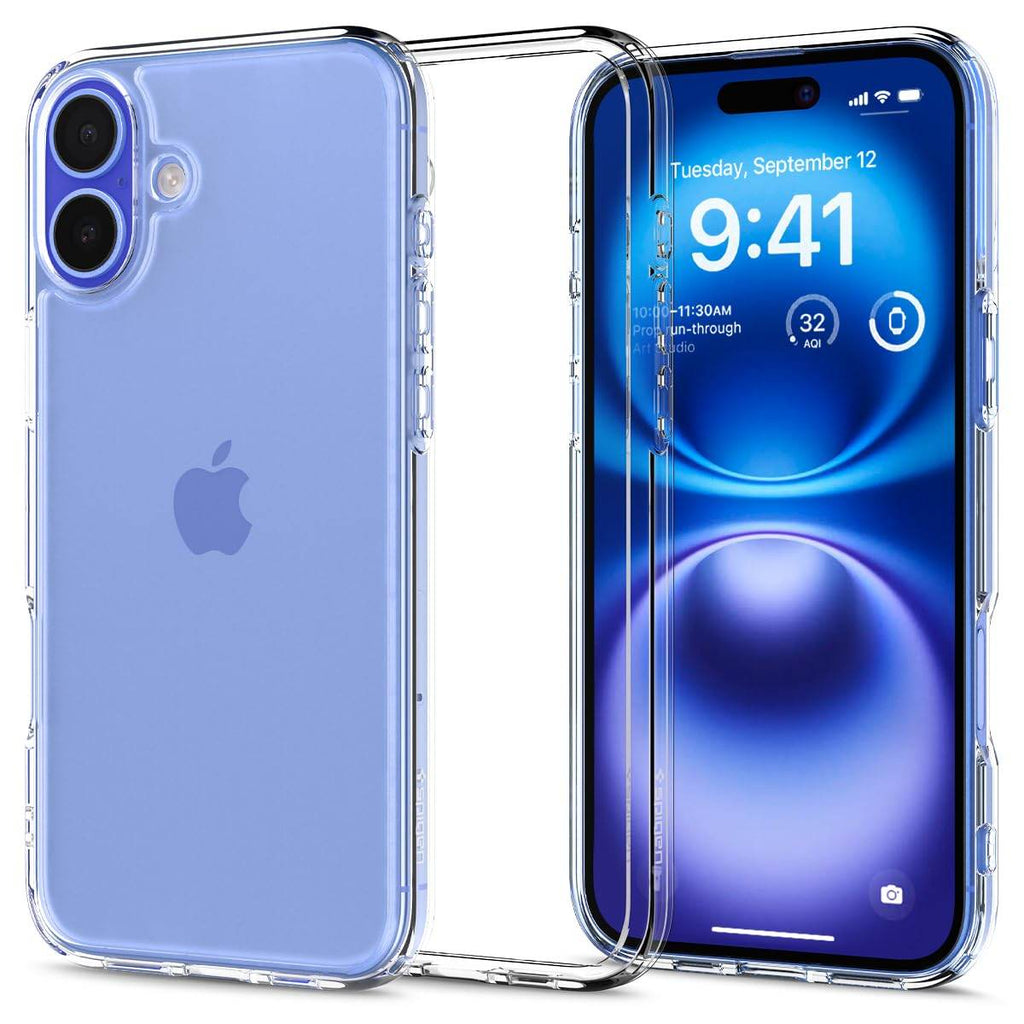 Spigen Ultra Hybrid Back Cover Case Compatible With iPhone 16 (Tpu + Poly Carbonate | Crystal Clear) - The Digital Hub