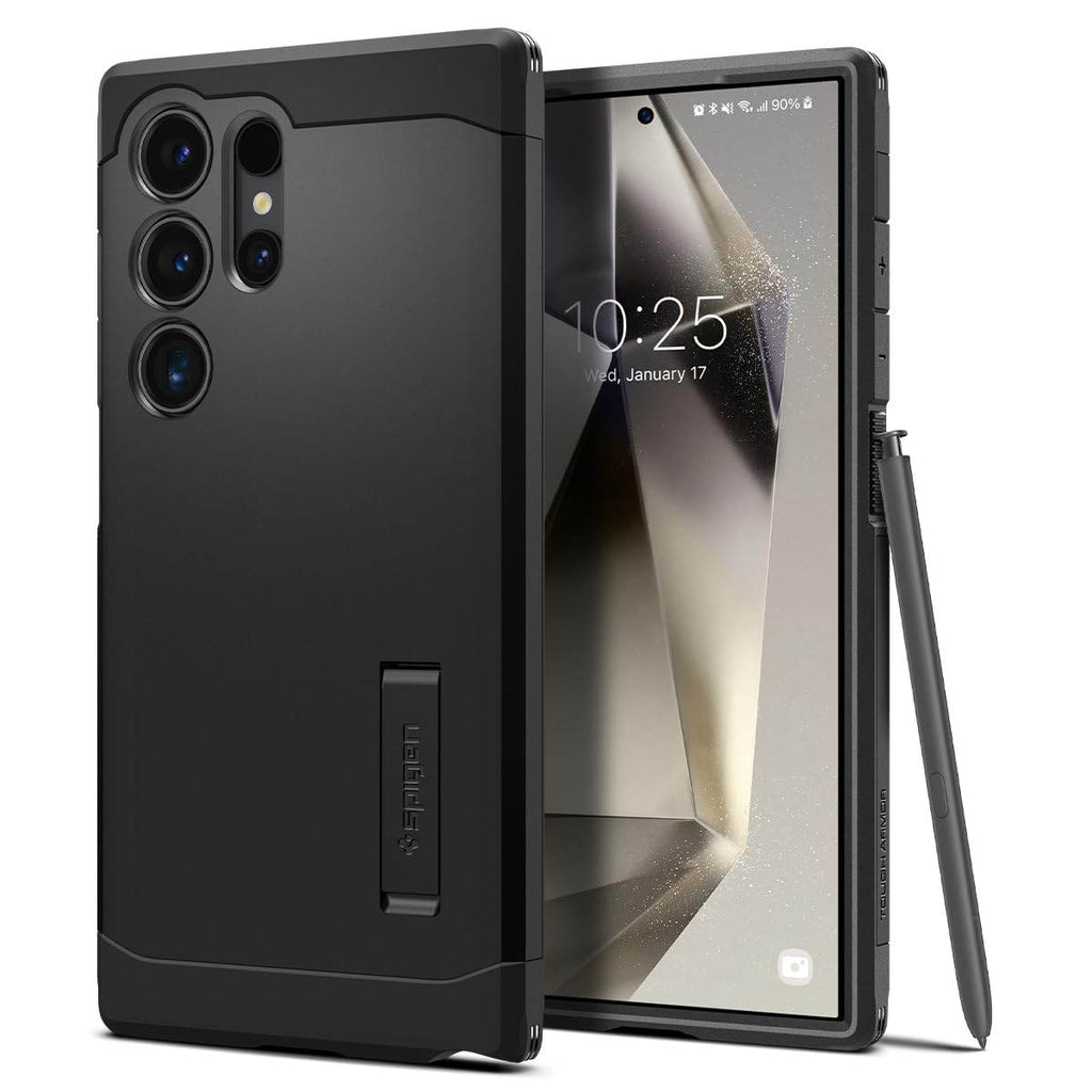 Spigen Tough Armor Back Cover Case Compatible with Galaxy S24 Ultra (TPU + Poly Carbonate | Black) - The Digital Hub