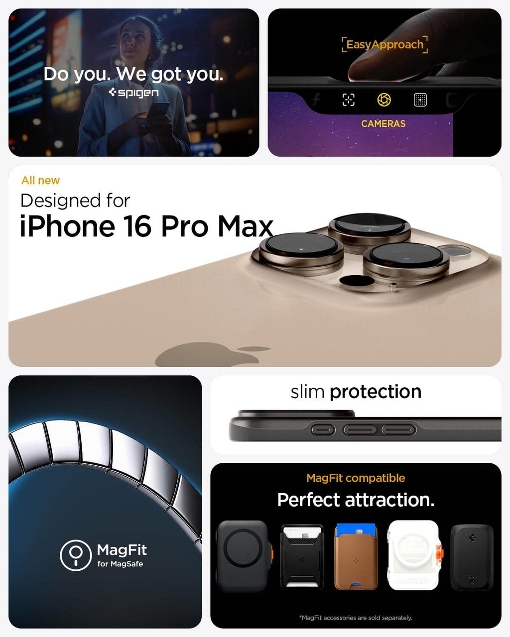 Spigen Thin Fit Magfit Back Cover Case Compatible with iPhone 16 Pro Max (TPU + Poly Carbonate | Gunmetal) - The Digital Hub