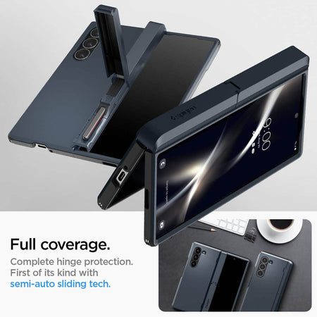 Spigen Tough Armor Pro P Back Cover Case Compatible with Samsung Galaxy Z Fold 6 (TPU + Poly Carbonate | Metal Slate) - The Digital Hub