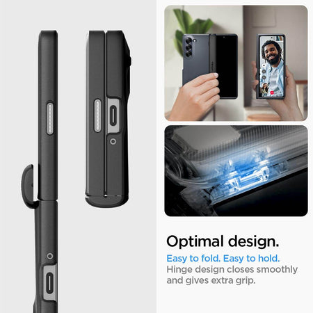 Spigen Slim Armor Pro Back Cover Case Compatible with Samsung Galaxy Z Fold 6 (TPU + Poly Carbonate | Metal Slate) - The Digital Hub
