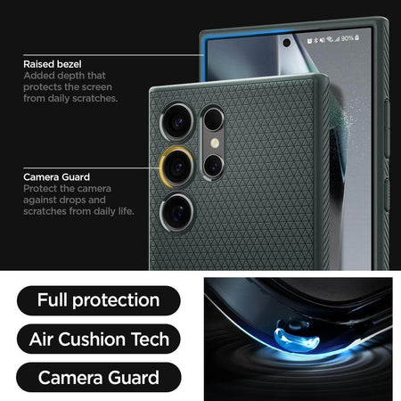 Spigen Liquid Air Back Cover Case Compatible With Galaxy S24 Ultra (Tpu | Abyss Green) - The Digital Hub