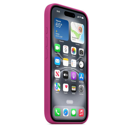 Apple iPhone 16 Silicone Case With Magsafe - Fuchsia - The Digital Hub