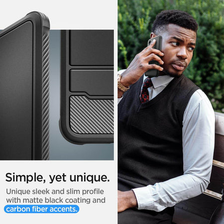 Spigen Rugged Armor Back Cover Case Compatible With Galaxy S24+ (Tpu | Matte Black) - The Digital Hub
