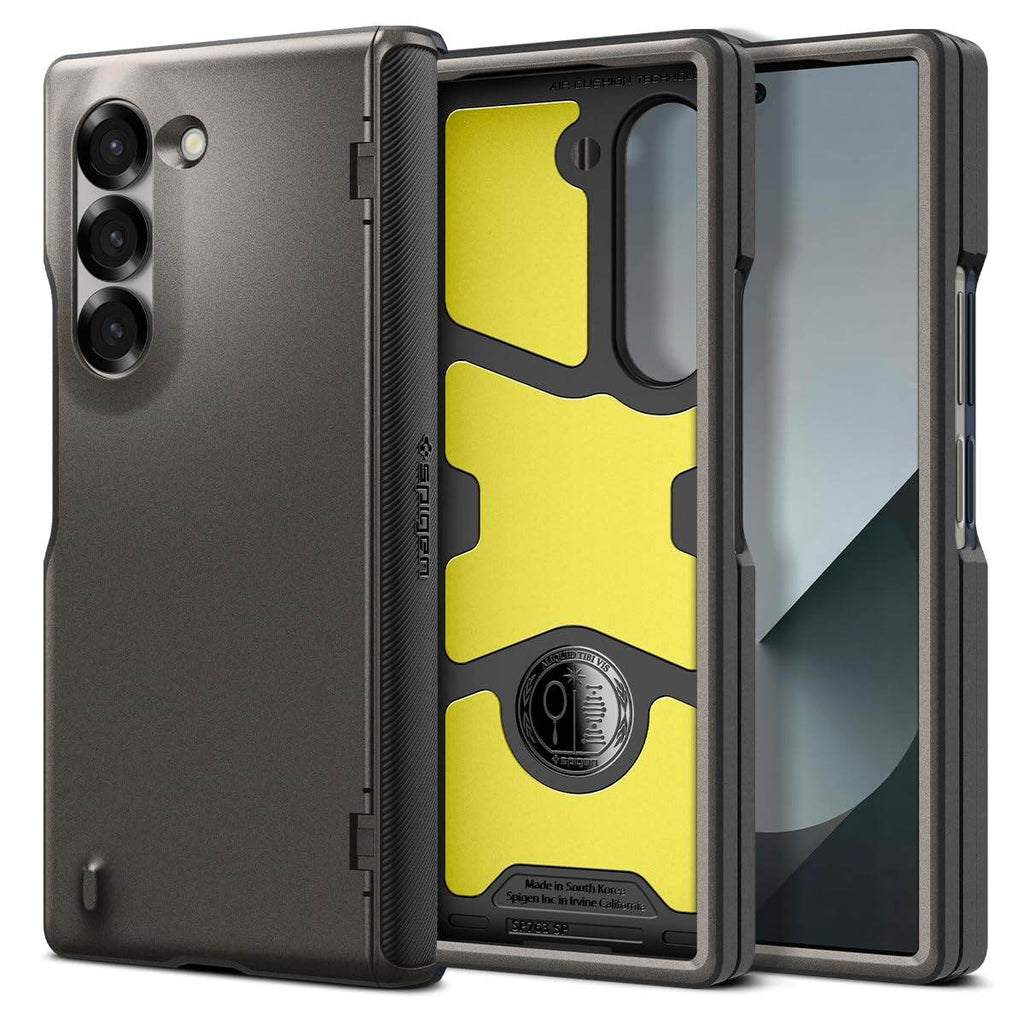 Spigen Slim Armor Pro Back Cover Case Compatible with Samsung Galaxy Z Fold 6 (TPU + Poly Carbonate | Gunmetal) - The Digital Hub