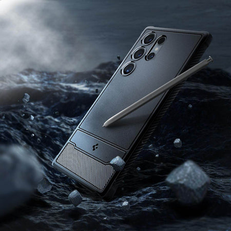 Spigen Rugged Armor Back Cover Case Compatible with Galaxy S24 Ultra (TPU | Matte Black) - The Digital Hub