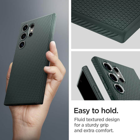 Spigen Liquid Air Back Cover Case Compatible With Galaxy S24 Ultra (Tpu | Abyss Green) - The Digital Hub
