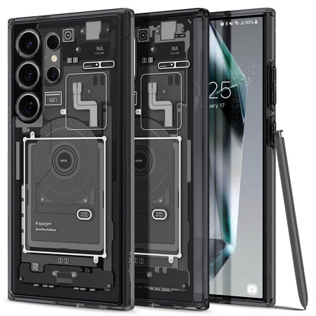 Spigen Ultra Hybrid Back Cover Case Compatible With Galaxy S24 Ultra (Tpu + Poly Carbonate | Zero One), Black - The Digital Hub