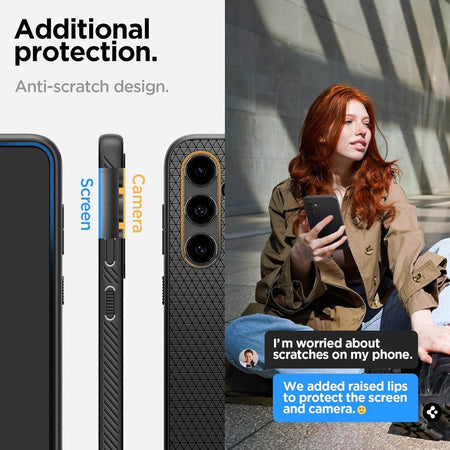 Spigen Liquid Air Back Cover Case Compatible With Samsung Galaxy S23 Fe 5G (Tpu | Matte Black) - The Digital Hub