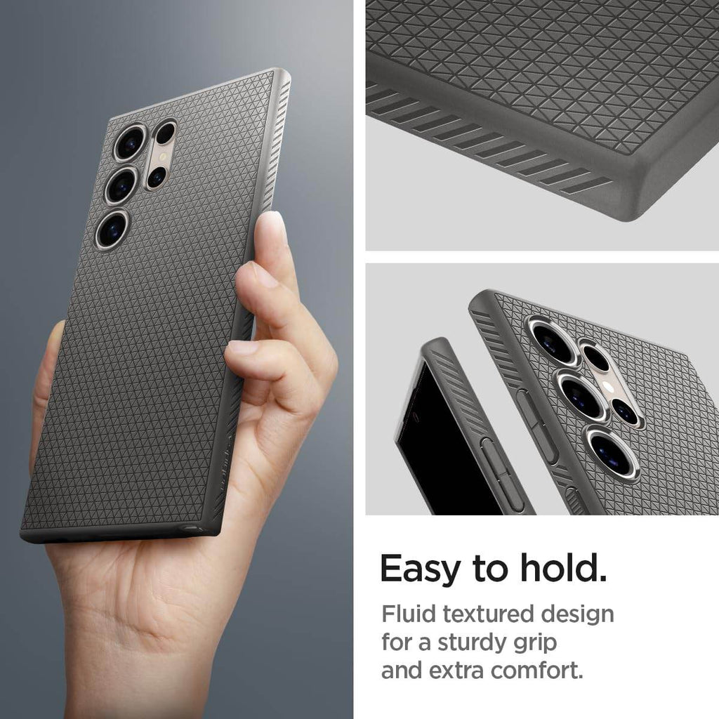 Spigen Liquid Air Back Cover Case Compatible With Galaxy S24 Ultra (Tpu | Marble Gray) - The Digital Hub