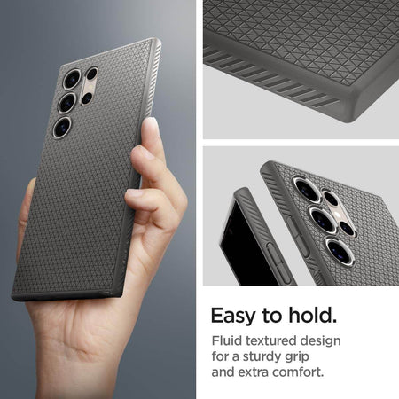 Spigen Liquid Air Back Cover Case Compatible With Galaxy S24 Ultra (Tpu | Marble Gray) - The Digital Hub