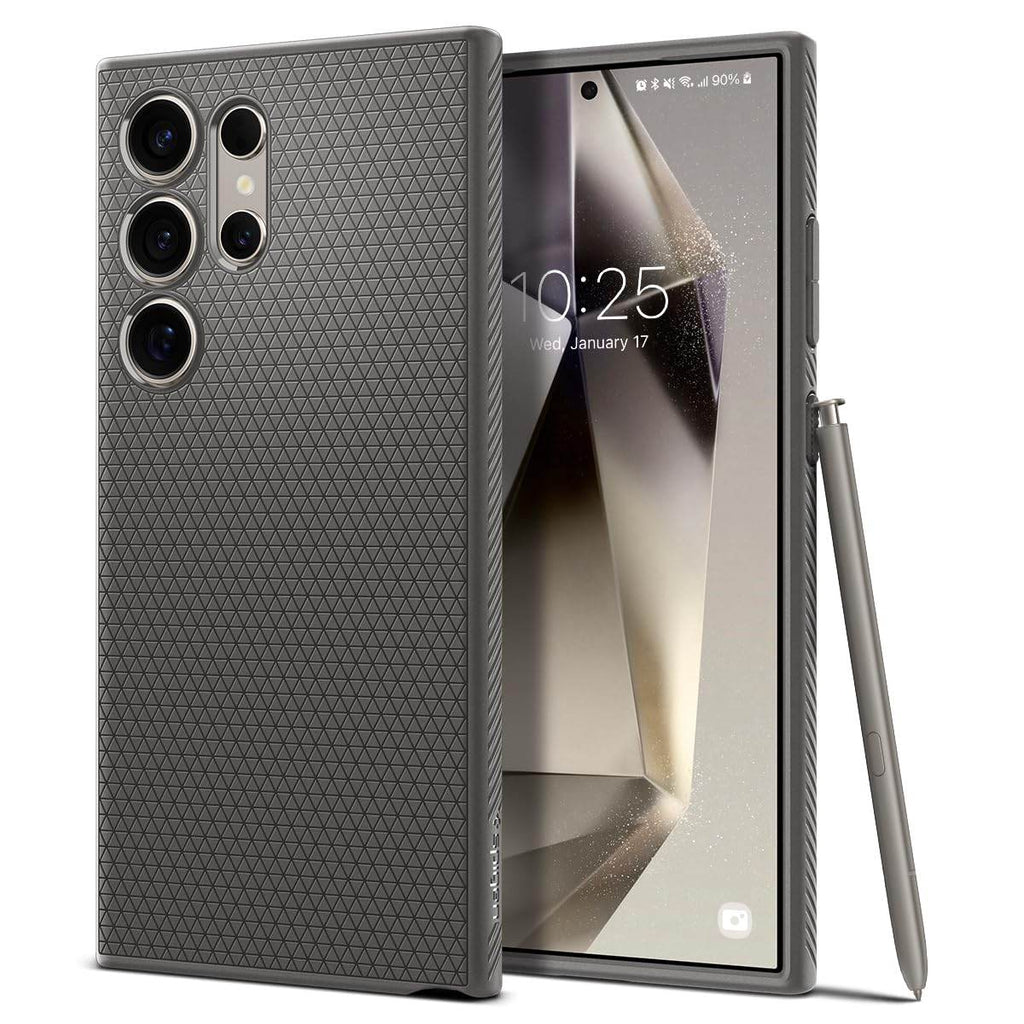 Spigen Liquid Air Back Cover Case Compatible With Galaxy S24 Ultra (Tpu | Marble Gray) - The Digital Hub