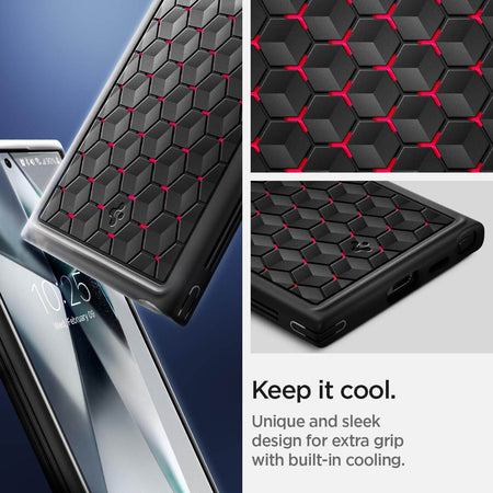 Spigen Cryo Armor Back Cover Case Compatible with Galaxy S24 Ultra (TPU + Poly Carbonate | Cryo Red) - The Digital Hub