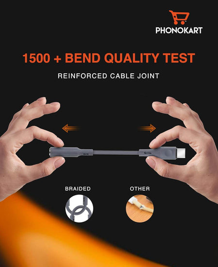 Phonokart Type C to 3.5 mm Audio Jack Connector with DAC Headphone Converter Adapter Compatible with iPhone 11,12,13,14,1516 (Pro,Pro max&Plus) Galaxy S23/S22/S21/S208 & Other Type C Phones |GREY| - The Digital Hub