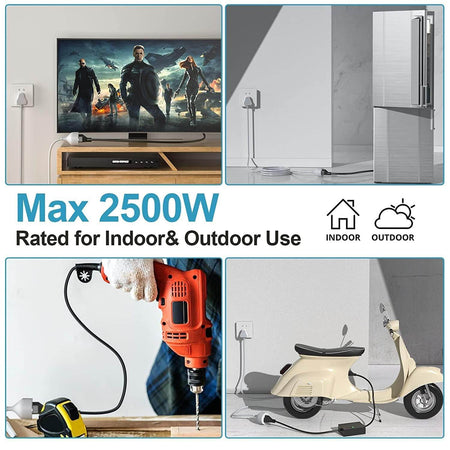 Jtp Extension Board With 5 Meters Heavy Duty Long Wire Cord, Single Outlet Socket 2500W 10A Expandable Electric Extension, 3 Pins Extension Cord For Indoor Outdoor Use (5M/ White)-1Pcs - The Digital Hub