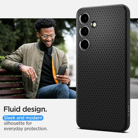 Spigen Liquid Air Back Cover Case Compatible With Galaxy S24+ (Tpu | Matte Black) - The Digital Hub