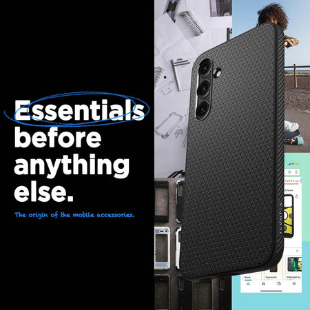 Spigen Liquid Air Back Cover Case Compatible With Samsung Galaxy S23 Fe 5G (Tpu | Matte Black) - The Digital Hub