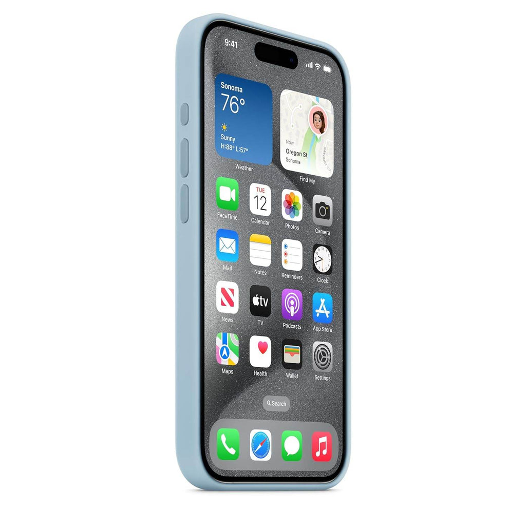 Apple iPhone 15 Pro Silicone Case with MagSafe - Light Blue - The Digital Hub