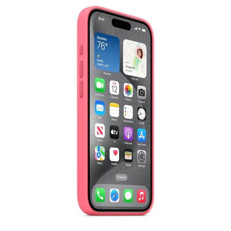 Apple iPhone 15 Pro Silicone Case With Magsafe - Pink - The Digital Hub