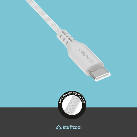 Stuffcool Alto C To C 100W 5A Cable fast USB C to C compatible for MacBooks , Laptops and Mobile phones The Digital Hub