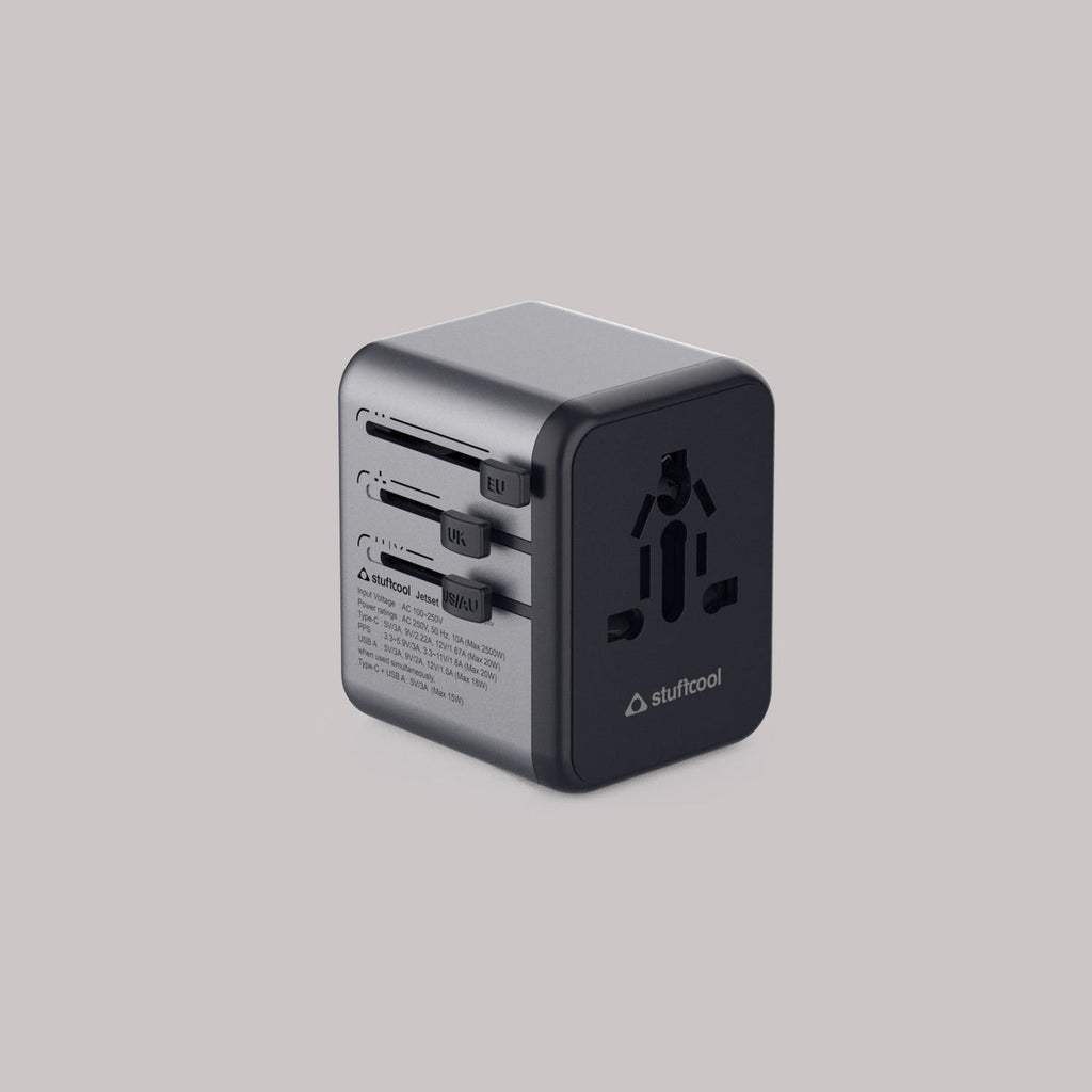 Stuffcool Jetset Universal World Travel Adapter with PD20W Type C port The Digital Hub