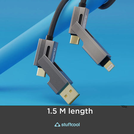 Stuffcool Quad Pro Max 4 In 1 Cable 240W With E-Marker Chip 1.5M The Digital Hub