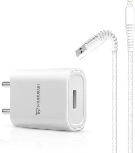 Phonokart Pd 2.1 A Mobile Pkadamac-Wht Charger With Detachable Cable (White, Cable Included) - The Digital Hub